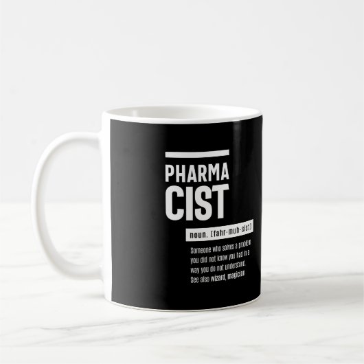 薬剤師定義おもしろいギフトクラシック コーヒーマグカップ (左)