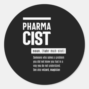 薬剤師定義おもしろいギフトクラシック ラウンドシール