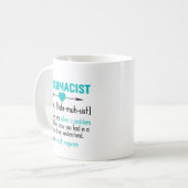 薬剤師定義薬おもしろい学生 コーヒーマグカップ (正面左)