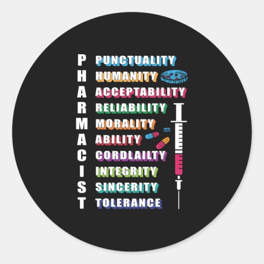 薬剤師引用文薬剤師薬剤師薬剤師 ラウンドシール (正面)