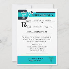 薬剤師用処方箋パッドの退職 招待状