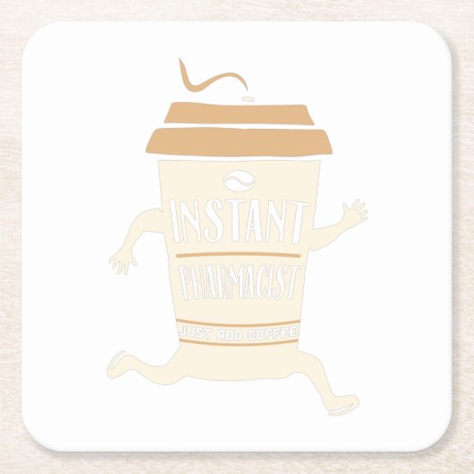 薬剤師職|薬局薬剤師の贈り物 スクエアペーパーコースター (正面)