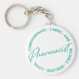 薬剤師肯定緑の白 キーホルダー