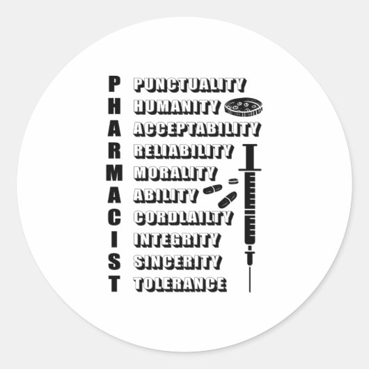 薬剤師薬剤師引用文 ラウンドシール (正面)