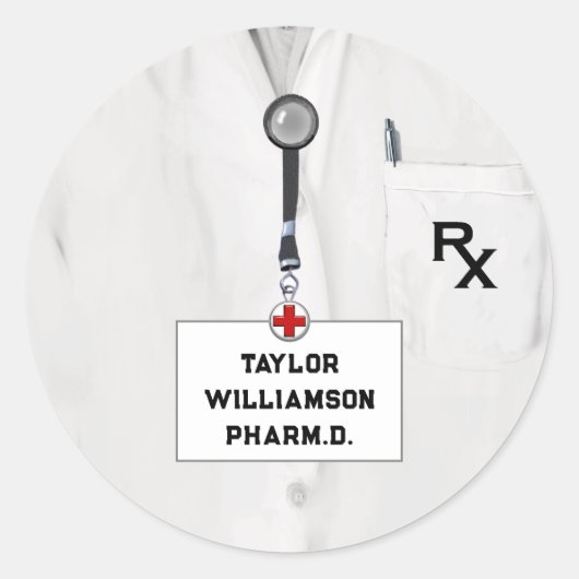 薬剤師薬学学校 ラウンドシール (正面)