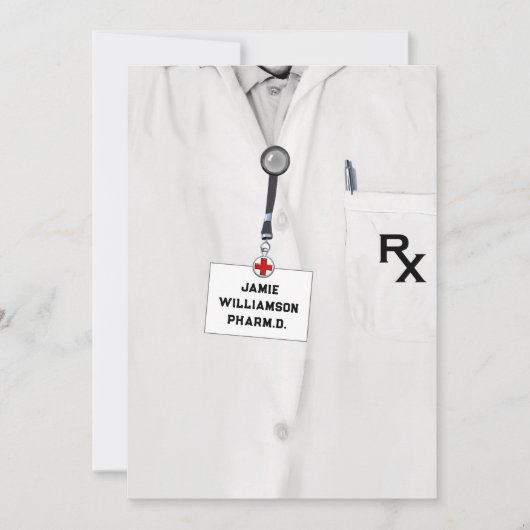 薬剤師薬学院卒業党 招待状 (正面)