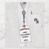 薬剤師薬学院卒業 ワインラベル (シングルラベル)