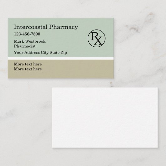 薬剤師薬局ロゴ名刺 名刺 (正面/裏面)