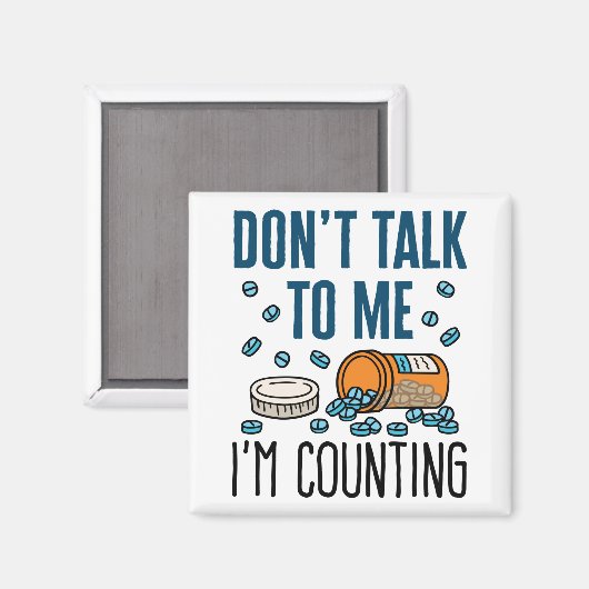 薬剤師薬局技術が私が数えている話をしない マグネット (正面/裏面)