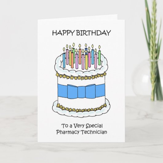 薬剤師補助者のお誕生日おめでとう カード (正面)