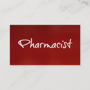 薬剤師赤ビジネスカード 名刺