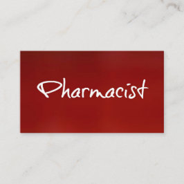 薬剤師赤ビジネスカード 名刺