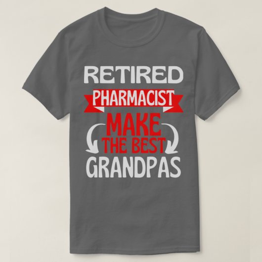 薬剤師退職したおじいちゃん退職 Tシャツ (デザイン正面)