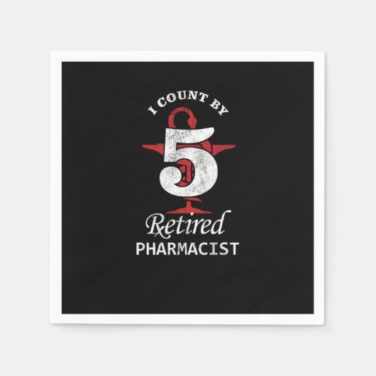 薬剤師退職した退職者退職計画退役軍人 スタンダードカクテルナプキン (正面)