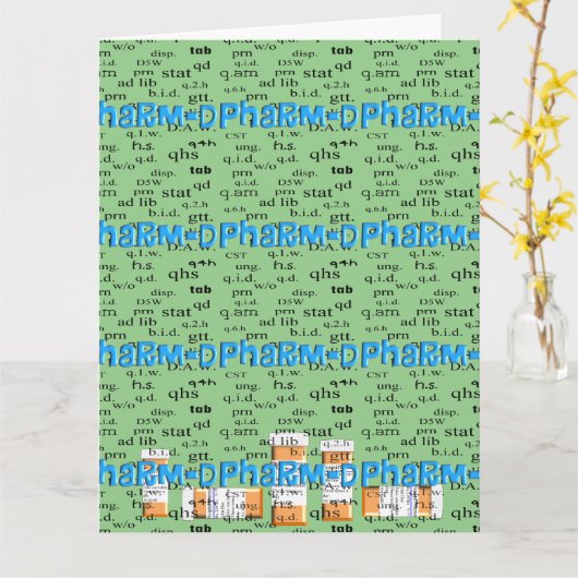 薬剤師「おめでとう」 カード (黄色い花)