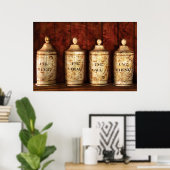 薬剤師 – これらのクッキーの瓶を見ない ポスター (ホームオフィス)