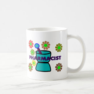 "薬剤師"のレトロによってはTシャツ及びギフトが開花します コーヒーマグカップ