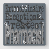 薬剤師 スクエア壁時計 (正面)