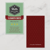 薬剤師 – ヴィンテージレトロ スタイリッシュ 名刺 (正面/裏面)