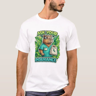 薬剤師：保険をチェックしようTシャツ Tシャツ