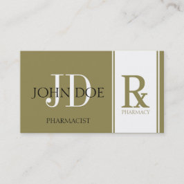 薬剤師/処方薬アンティーク金ゴールド 名刺