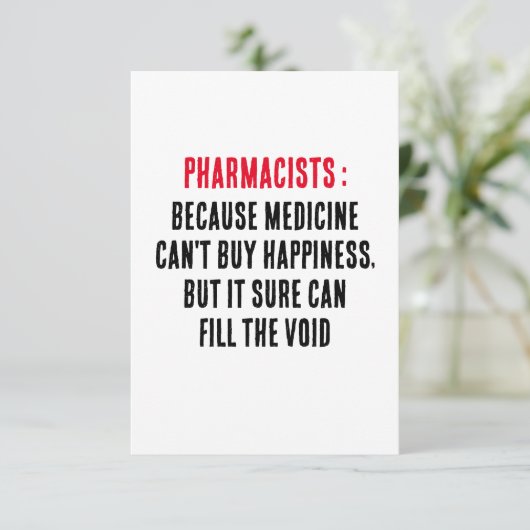 薬剤師:医学は幸福を買得ることができない。 サンキューカード (スタンド正面)