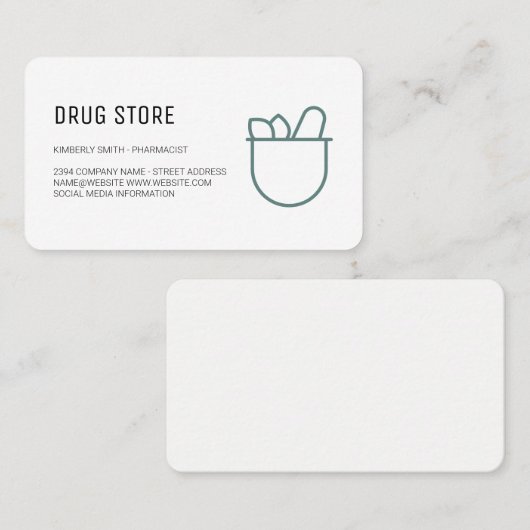 薬剤師 | 医学 名刺 (正面/裏面)