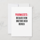 薬剤師:医師でさえ英雄を必要とするので サンキューカード (正面)