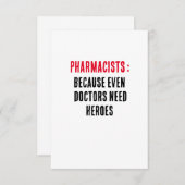 薬剤師:医師でさえ英雄を必要とするので サンキューカード (正面/裏面)