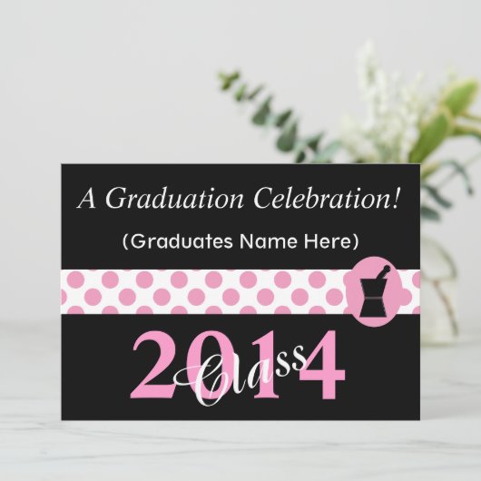 薬剤師 卒業招待状 2014 招待状 (スタンド正面)