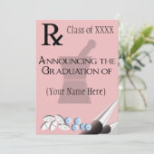 薬剤師 卒業 招待状 Rxパッド デザイン 5 (スタンド正面)