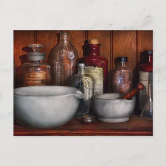 薬剤師 – 咳の薬 ポストカード (正面)