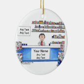 薬剤師-女性 セラミックオーナメント (右)