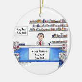 薬剤師-女性 セラミックオーナメント (左)