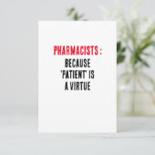 薬剤師：「患者」は美徳だからだ サンキューカード (スタンド正面)