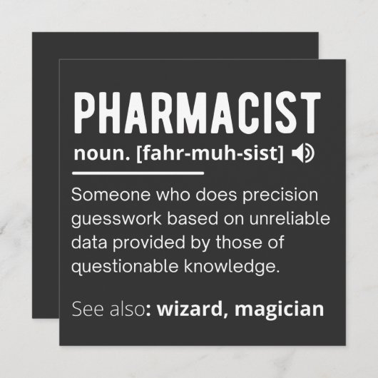 薬剤師 招待状 (正面/裏面)