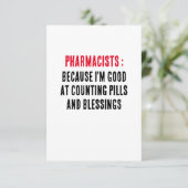 薬剤師:私は薬を数えるのが得意だから サンキューカード (スタンド正面)