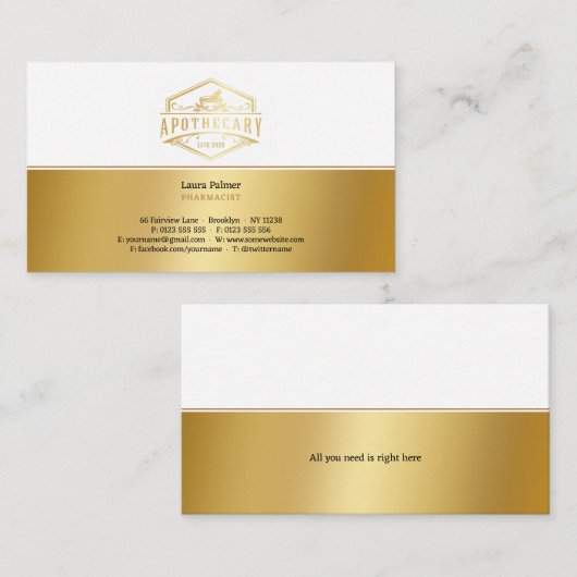 薬剤師 |薬屋 名刺 (正面/裏面)