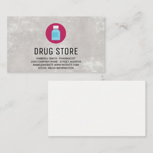 薬剤師 | 薬用錠剤 名刺 (正面/裏面)