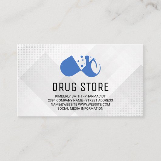 薬剤師 | 薬 | 医療技術者 名刺 (正面)