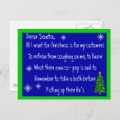 薬剤師「親愛SANTA」クリスマスをテーマにしたギフト シーズンポストカード (正面/裏面)