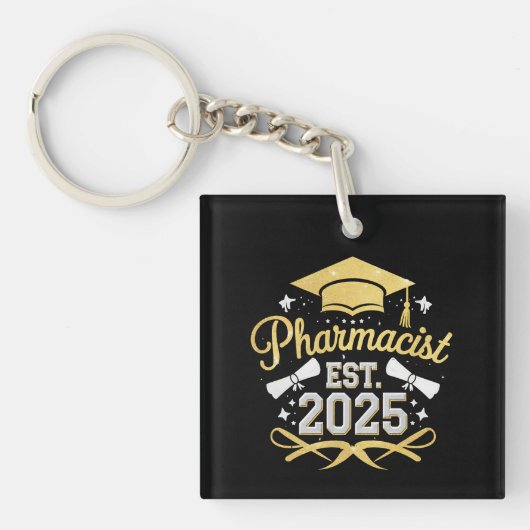 薬剤師 2025年 薬学部 卒業 キーホルダー (正面)