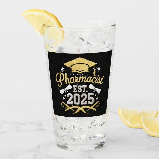 薬剤師 2025年 薬学部 卒業 タンブラーグラス (アイス正面)