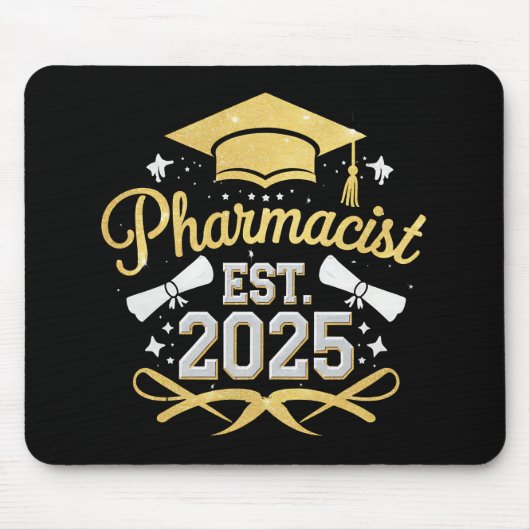 薬剤師 2025年 薬学部 卒業 マウスパッド (正面)