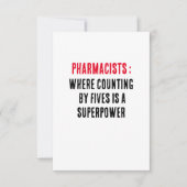 薬剤師：5分で数える場合スーパーポウ サンキューカード (正面)