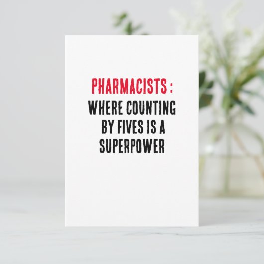 薬剤師：5分で数える場合スーパーポウ サンキューカード (スタンド正面)