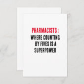 薬剤師:5分で数える場合スーパーポウ サンキューカード (正面/裏面)