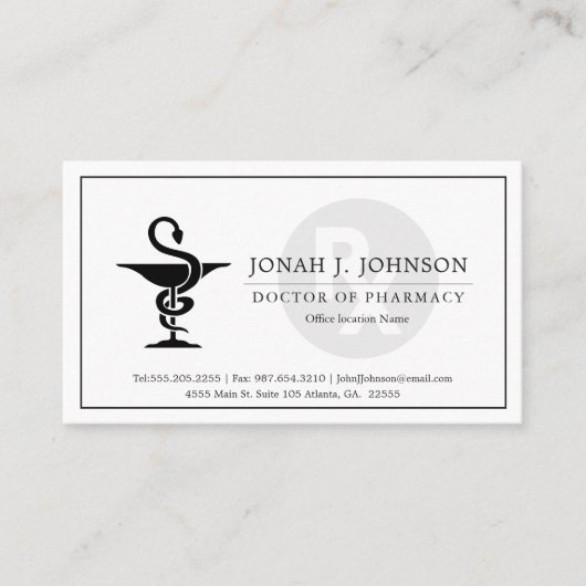 薬剤師 | Bowl of Hygenia Symbol 名刺 (正面)