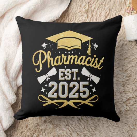 薬剤師 Est 2025 薬学部卒業 クッション (ブランケット)