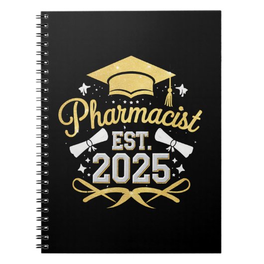 薬剤師 Est 2025 薬学部卒業 ノートブック (正面)